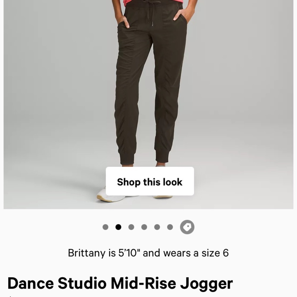 lululemon jogger in size 6,  olive grey sage